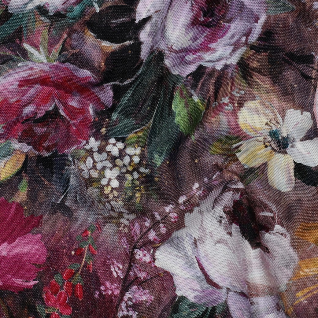 CANVAS DIGITAL FLOWERS MAUVE #2