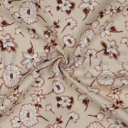 LINEN WASHED BIG FLOWERS LIGHT SAND (thumbnail) #2