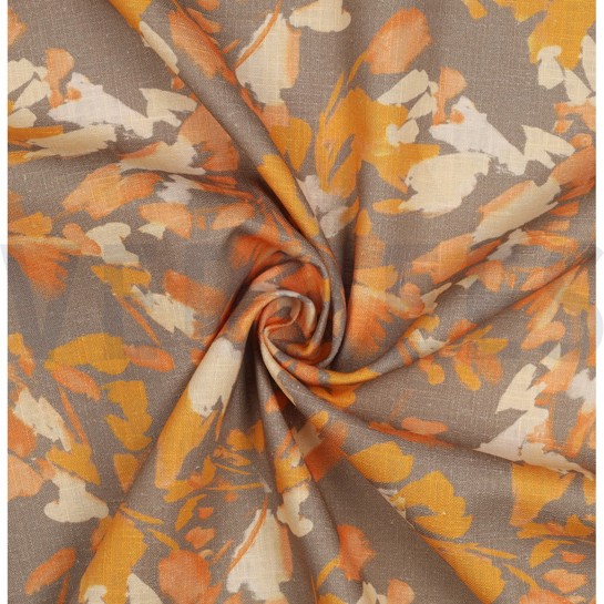 LEINEN GEWASCHEN DIGITAL PUNKTE TAUPE #7