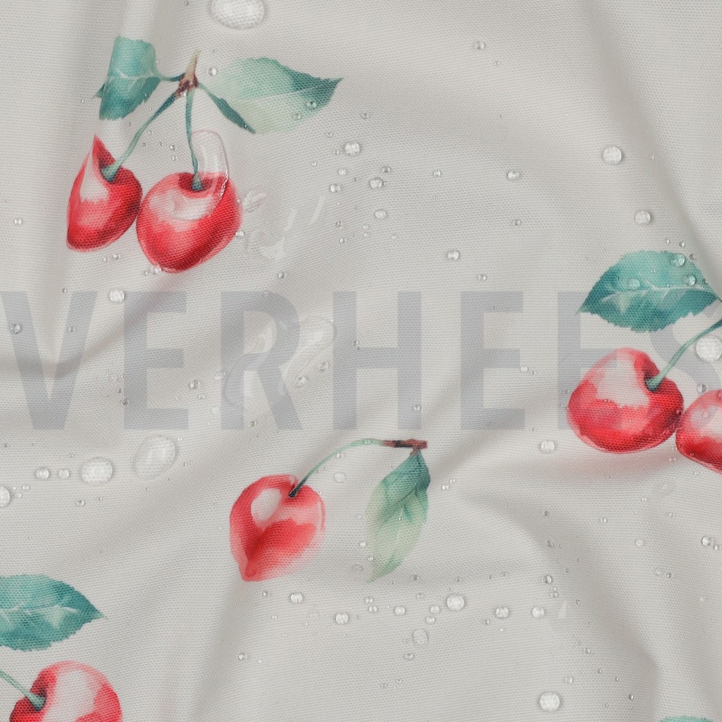 TABLECLOTH DIGITAL WATERPROOF CHERRIES WHITE #2