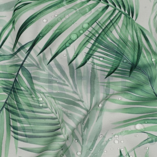 TABLECLOTH DIGITAL WATERPROOF LEAVES WHITE #7