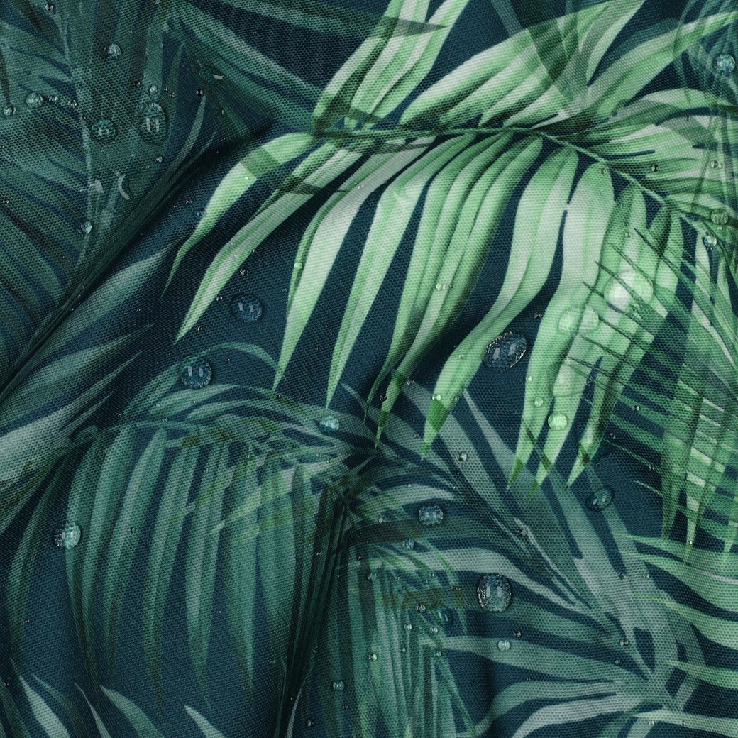 TABLECLOTH DIGITAL WATERPROOF LEAVES DARK GREEN #2