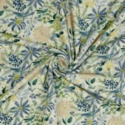 LINEN JERSEY DIGITAL FLOWERS ECRU/BLUE (thumbnail) #2