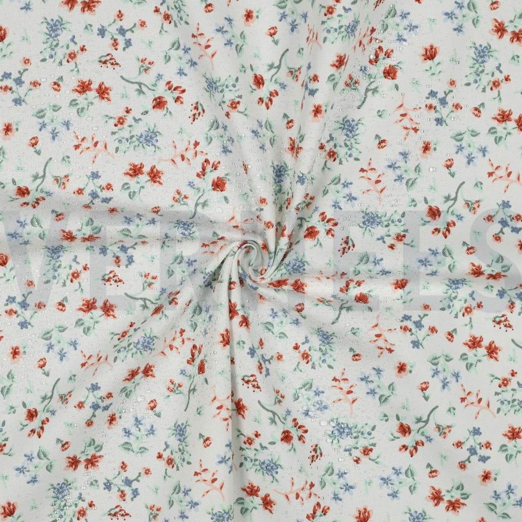 CANVAS WATERPROOF FLOWERS WHITE #2