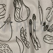 CANVAS LINEN LOOK VEGETABLES NATURAL (thumbnail) #2