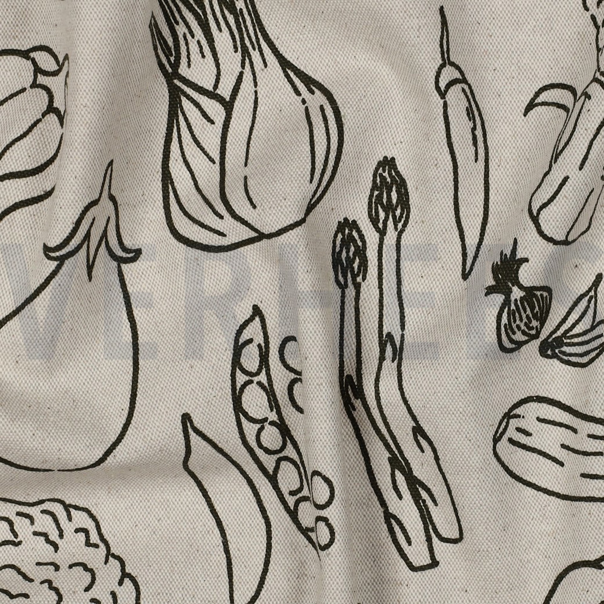 CANVAS LINEN LOOK VEGETABLES NATURAL (high resolution) #2
