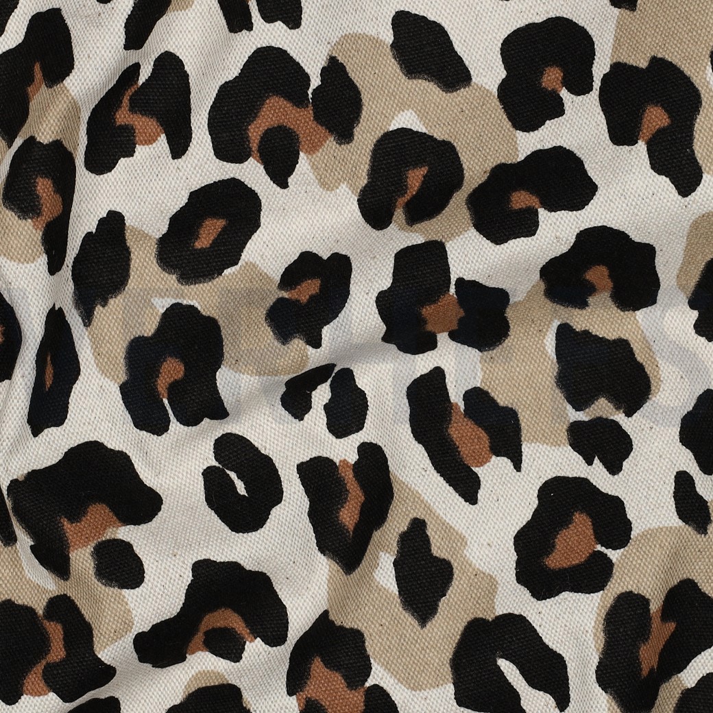 CANVAS LINEN LOOK ANIMAL SKIN NATURAL #2