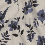 CANVAS LINEN LOOK DIGITAL FLOWERS NATURAL (thumbnail) #2