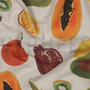 CANVAS LINEN LOOK DIGITAL FRUIT NATURAL (thumbnail) #2