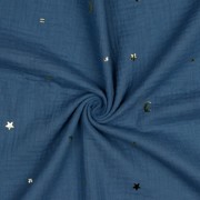 DOUBLE GAUZE FOIL MOON AND STARS JEANS (thumbnail) #2