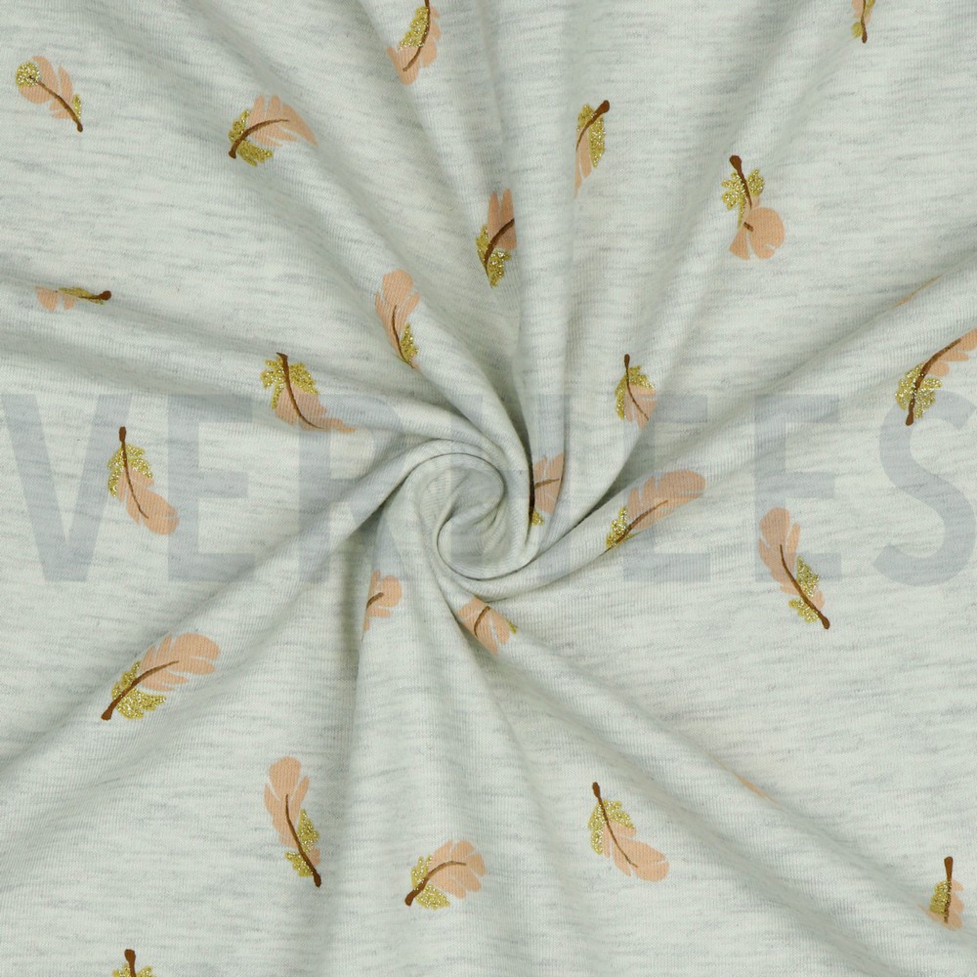 JERSEY MELANGE GLITTER FEATHER ECRU MELANGE (high resolution) #2