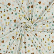 JERSEY MELANGE GLITTER SMALL FLOWERS ECRU MELANGE (thumbnail) #2