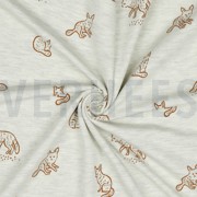 JERSEY MELANGE ANIMAL ECRU MELANGE (thumbnail) #2