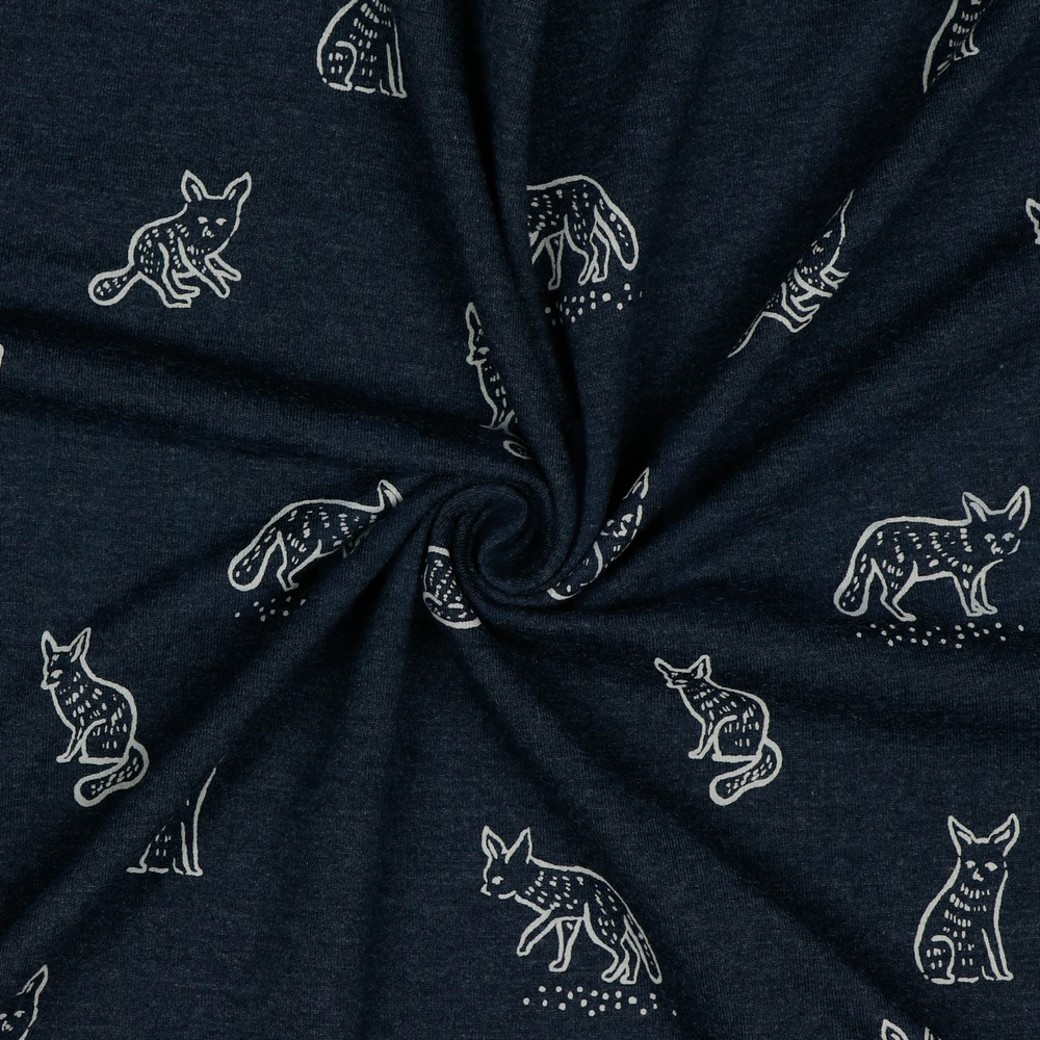 JERSEY MELANGE ANIMAL INDIGO MELANGE #2