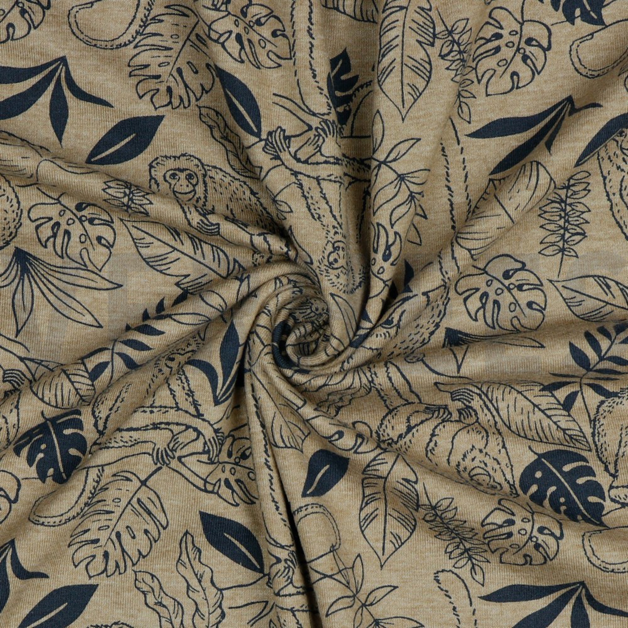 JERSEY MELANGE MONKEYS TAUPE MELANGE (high resolution) #2