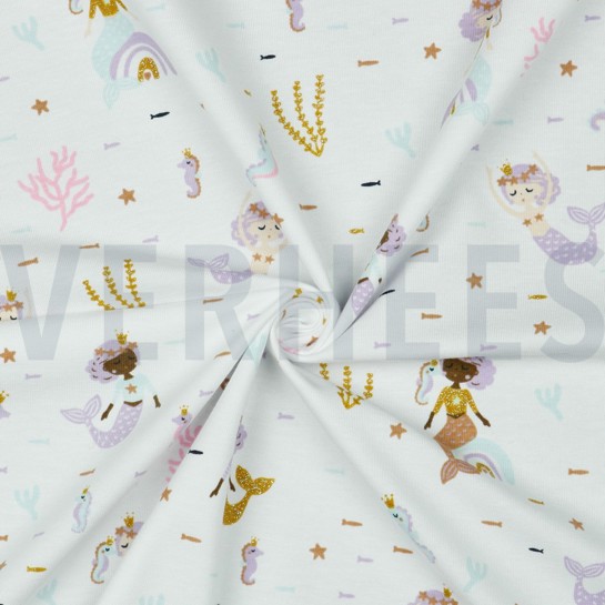 JERSEY GLITTER MERMAIDS WHITE #7