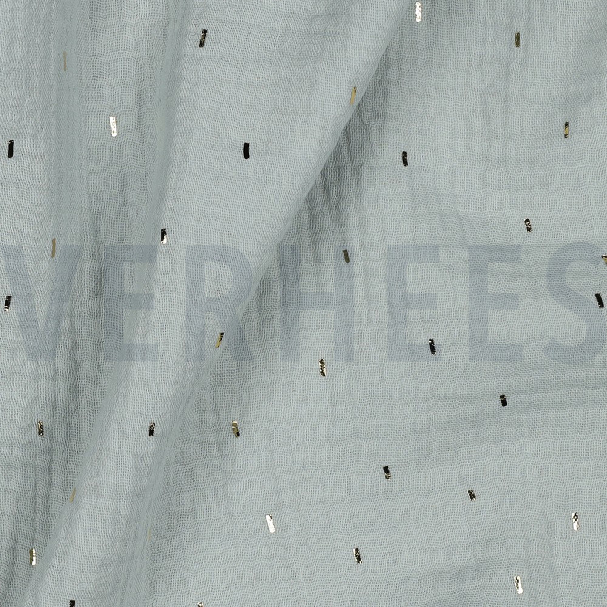 DOUBLE GAUZE FOIL STRIPES MINT/GOLD (high resolution) #2