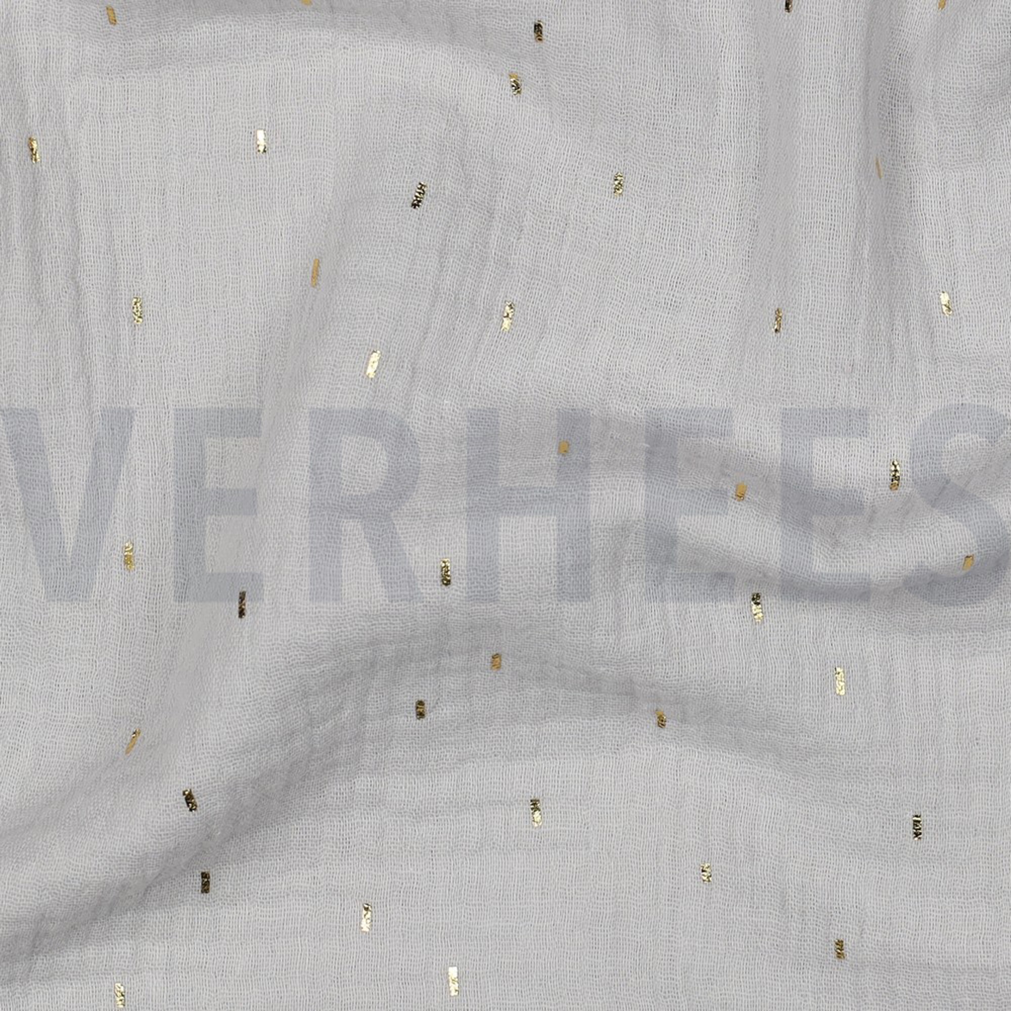 DOUBLE GAUZE FOIL STRIPES LIGHT GREY/GOLD (high resolution) #2