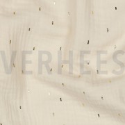 DOUBLE GAUZE FOIL STRIPES ECRU/GOLD (thumbnail) #2