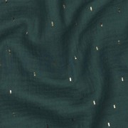 DOUBLE GAUZE FOIL STRIPES DARK GREEN/GOLD (thumbnail) #2