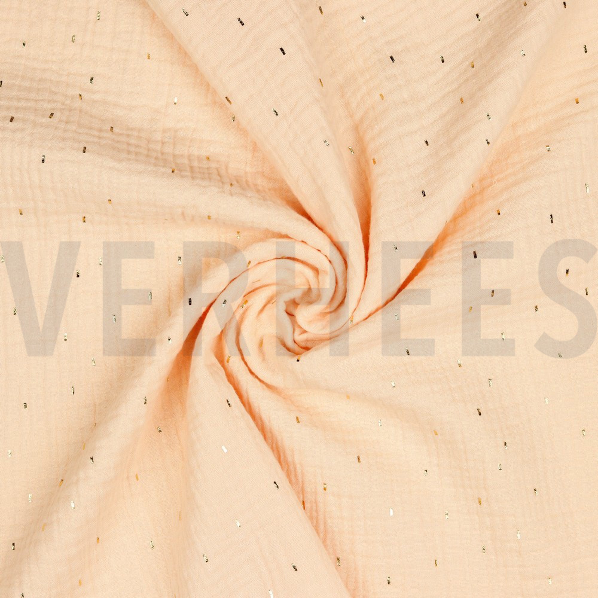 DOUBLE GAUZE FOIL STRIPES POWDER/GOLD (high resolution) #2