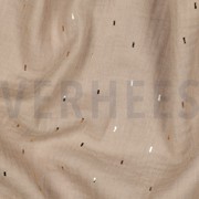 DOUBLE GAUZE FOIL STRIPES BEIGE/GOLD (thumbnail) #2