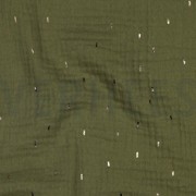 DOUBLE GAUZE FOIL STRIPES GREEN/GOLD (thumbnail) #2
