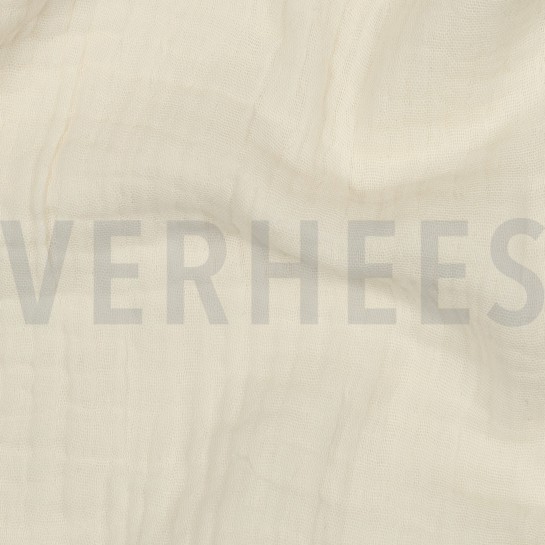 BAUMWOLLE MUSSELIN DREILAGIG GOTS ECRU #7