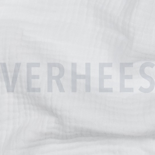 BAUMWOLLE MUSSELIN DREILAGIG GOTS WEISS #7