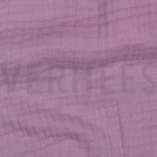 BAUMWOLLE MUSSELIN DREILAGIG GOTS MAUVE #7