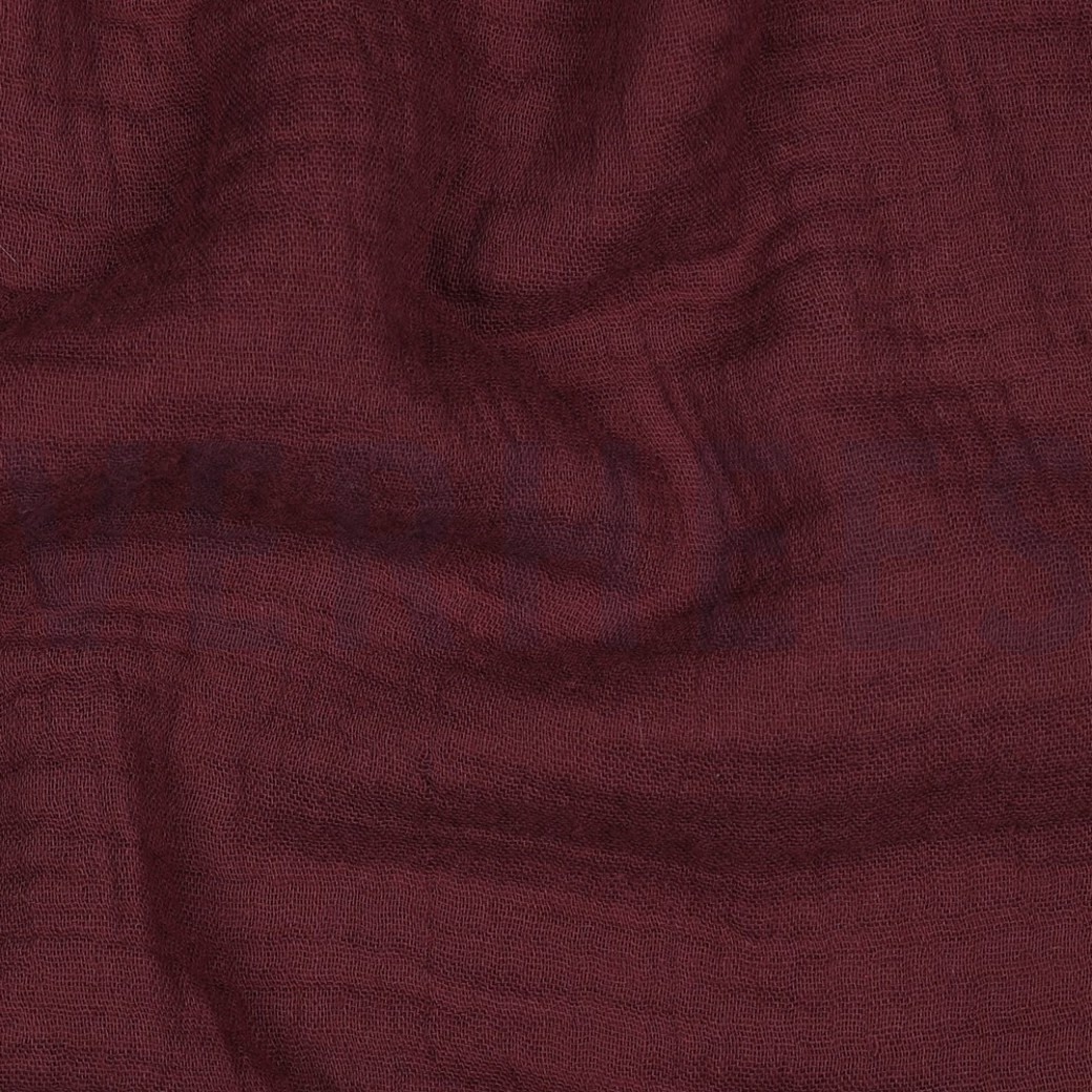 TRIPLE GAUZE GOTS AUBERGINE #2