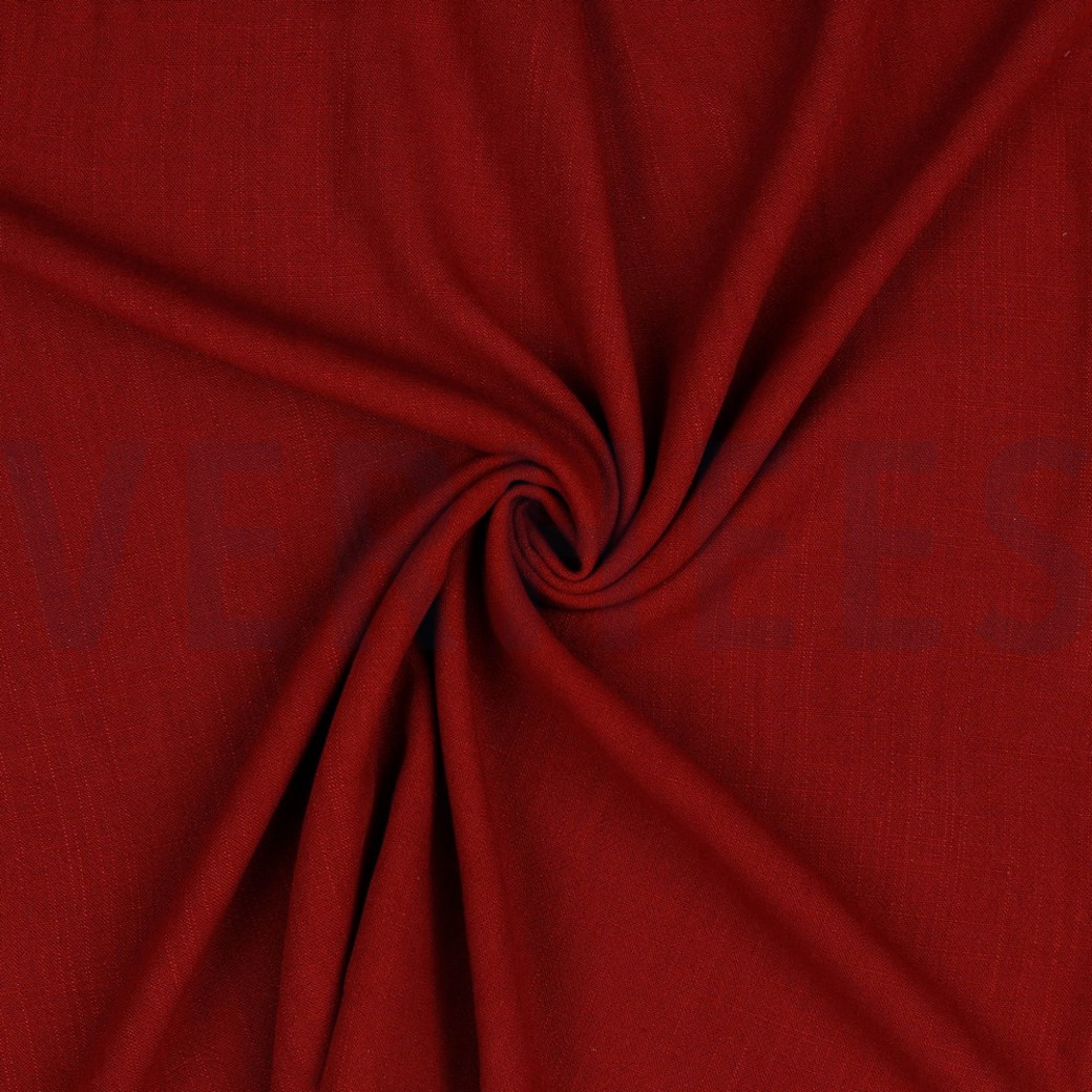 LINEN VISCOSE WASHED DARK RED #2
