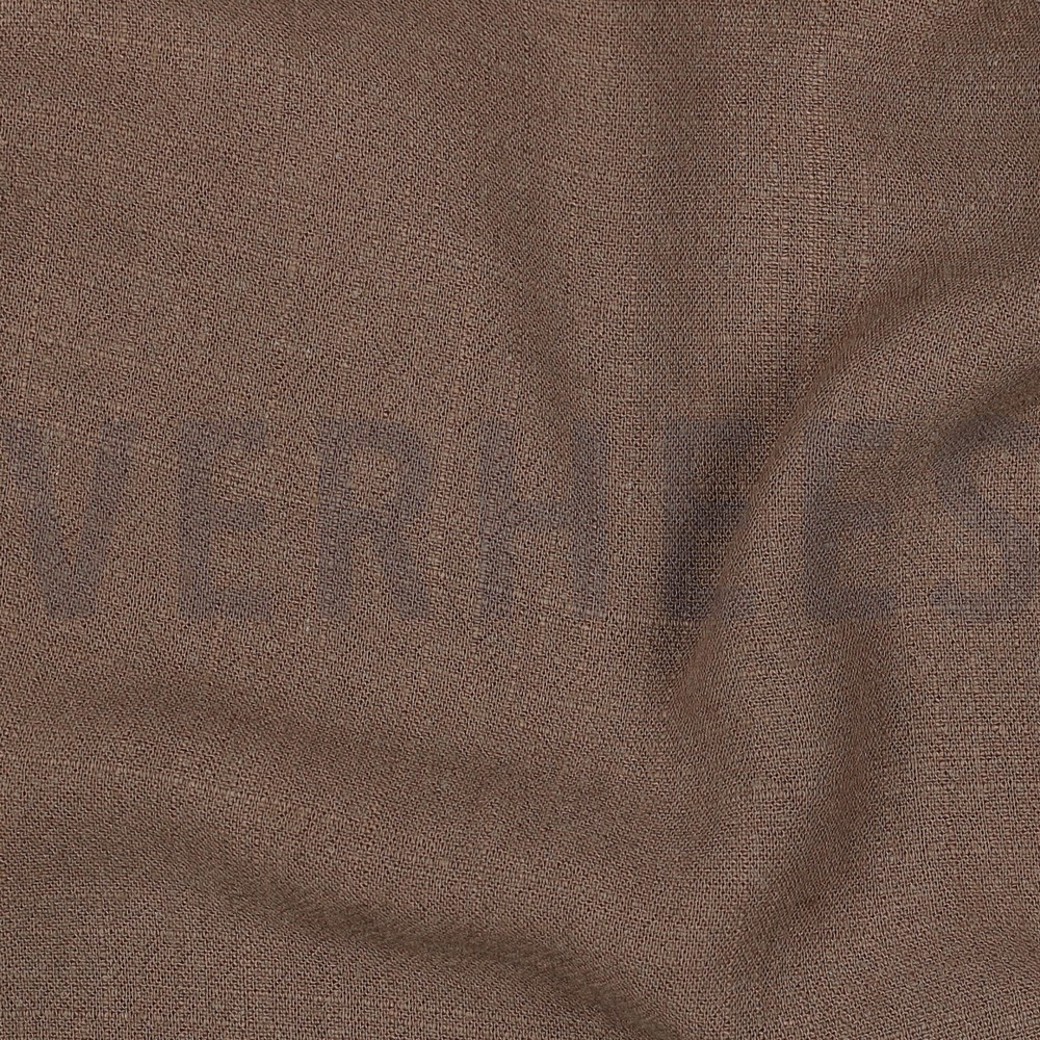 LINEN VISCOSE WASHED LIGHT BROWN #2
