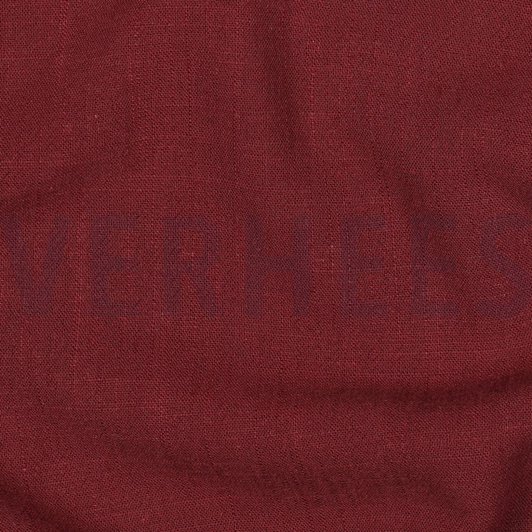 LINEN VISCOSE WASHED WINE RED #2