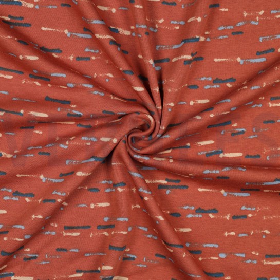 ALPENFLEECE STREIFEN TERRACOTTA #7