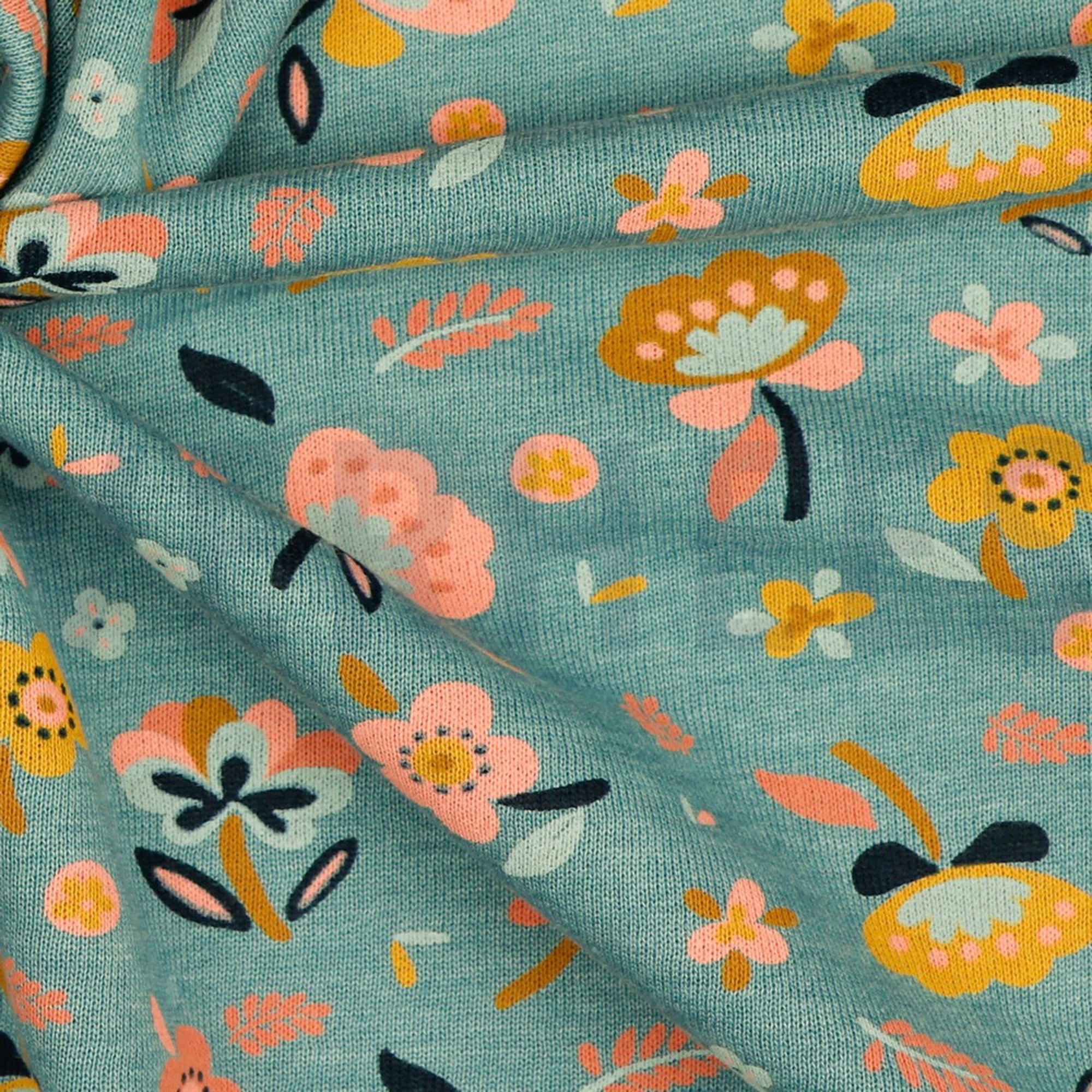 SWEAT FLOWERS SMOKE BLUE MELANGE (high resolution) #2