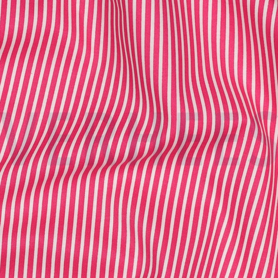 KATOENEN POPLIN STREPEN ROZE #7