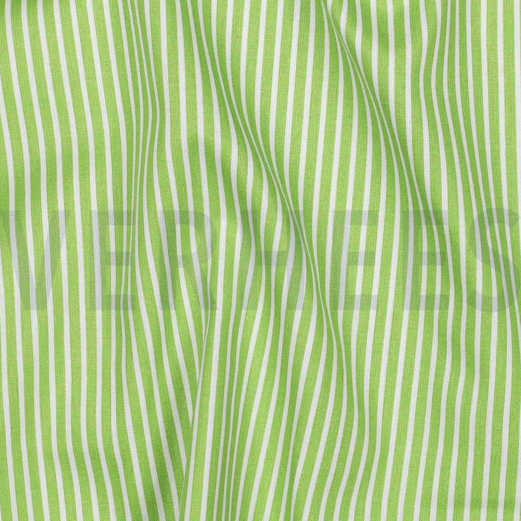 POPLIN STRIPE LIME #2