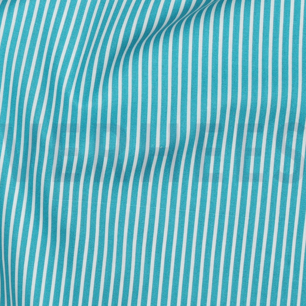 POPLIN STRIPE TURQUOISE #2