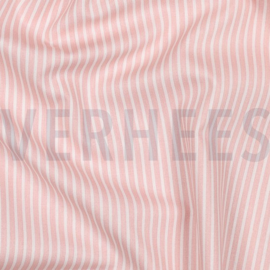 BAUMWOLLE POPELINE STREIFEN ALTROSA #7