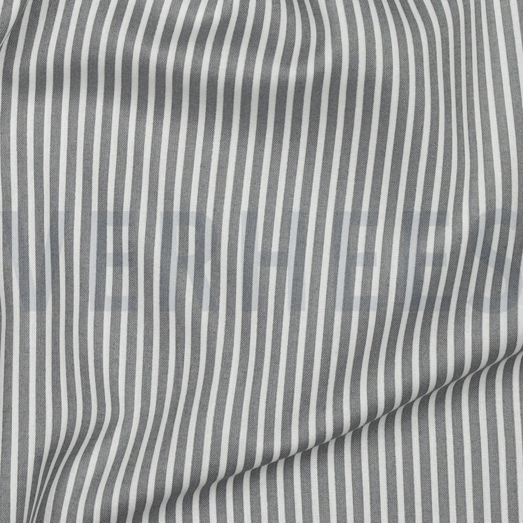 POPLIN STRIPE GREY #2