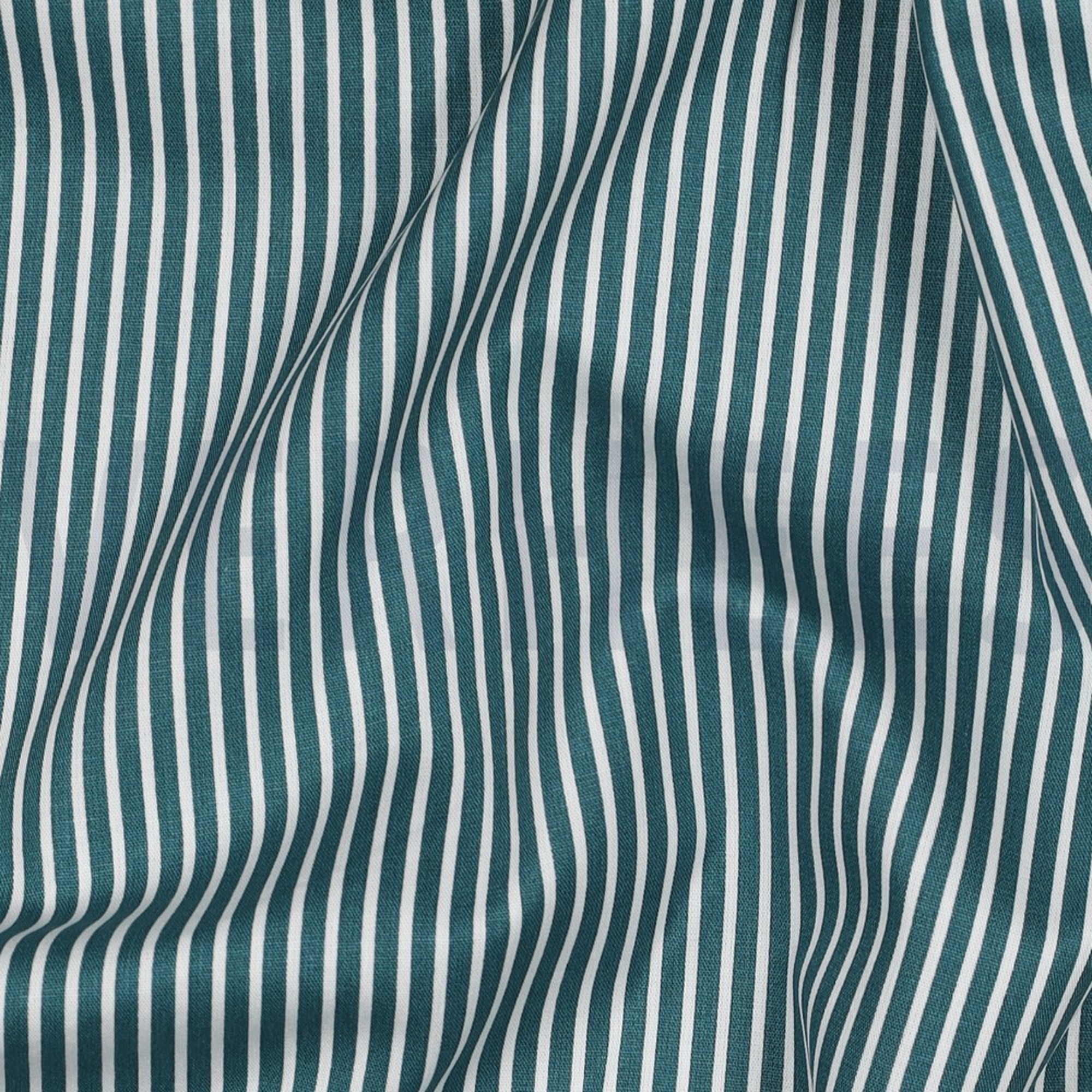 POPLIN STRIPE PETROL (high resolution) #2