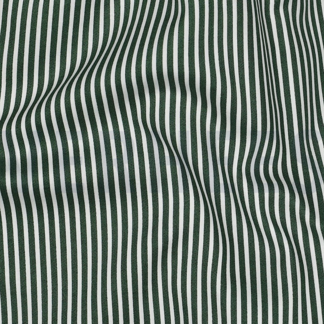 POPLIN STRIPE DARK GREEN #2