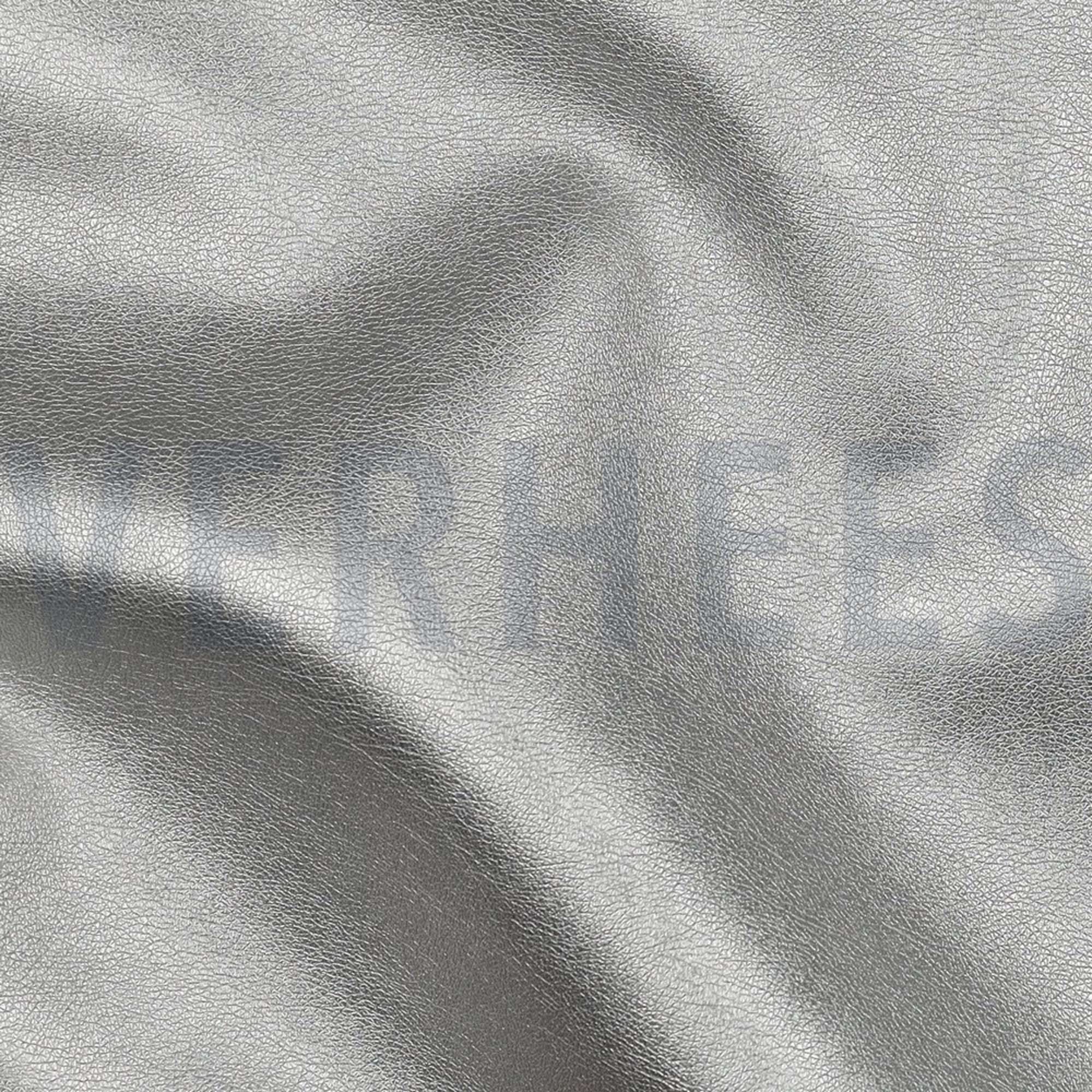 FAUX LEATHER LIGHT SILVER METALLIC (high resolution) #2