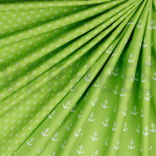 KATOENEN POPLIN ANKERS LIMOEN #7