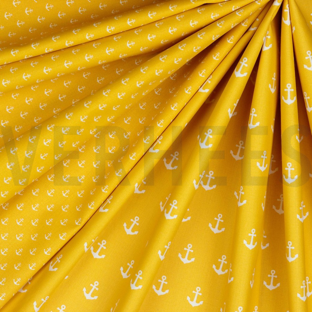 POPLIN ANCHOR YELLOW #2