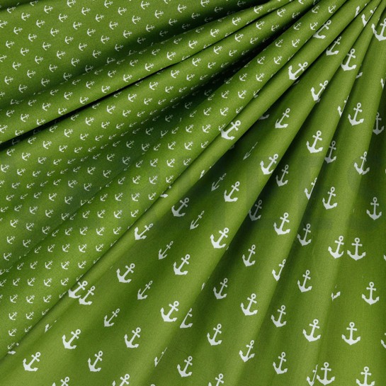 POPLIN ANCHORS GREEN #7