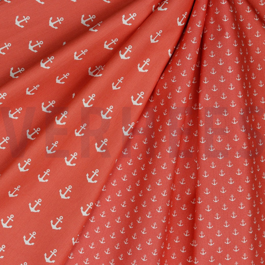 POPLIN ANCHOR CORAL #2