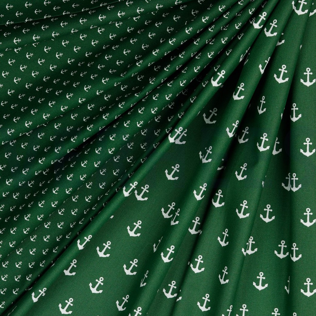 POPLIN ANCHOR DARK GREEN #2