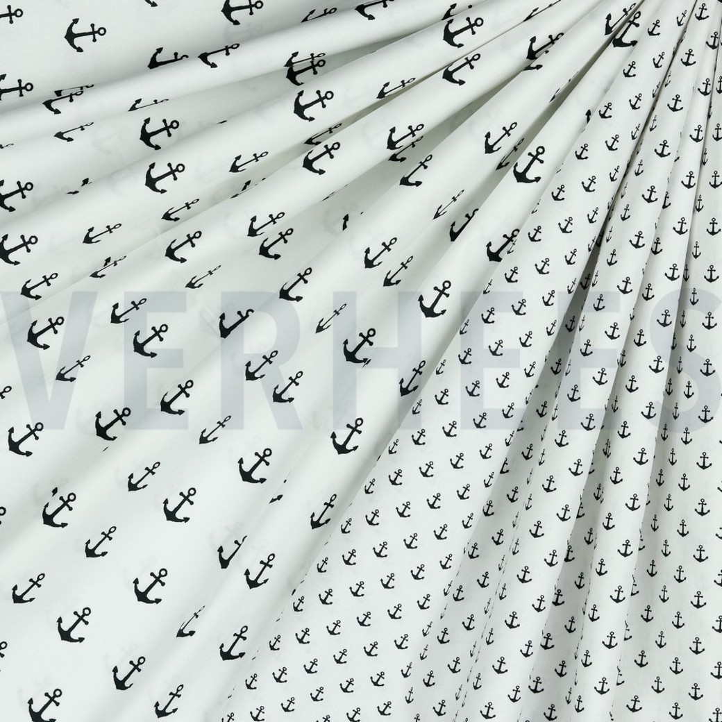 POPLIN ANCHOR WHITE/BLACK #2